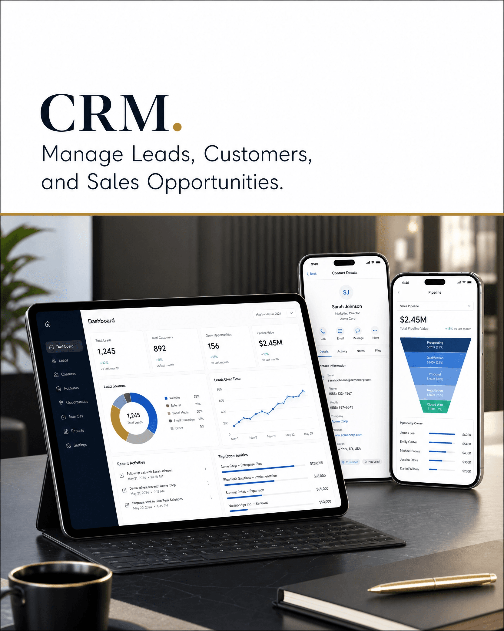 OneGemmy CRM screen